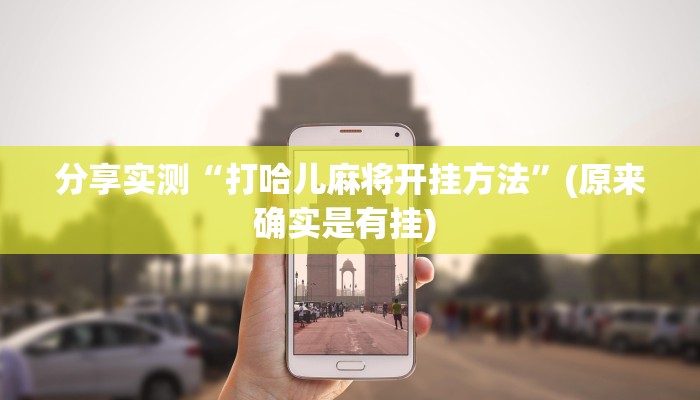 分享实测“打哈儿麻将开挂方法”(原来确实是有挂) 