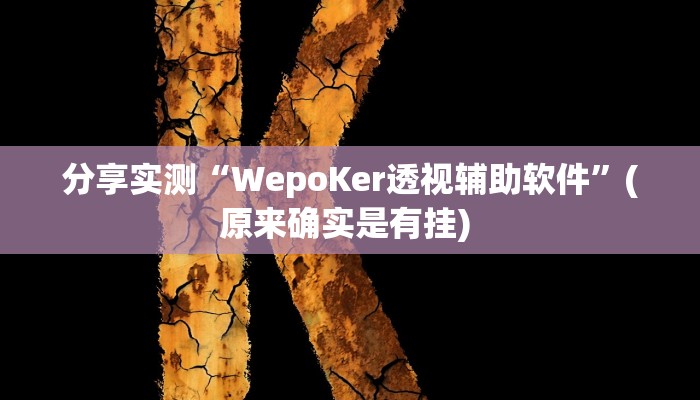 分享实测“WepoKer透视辅助软件”(原来确实是有挂) 分享实测“WepoKer透视辅助软件”(原来确实是有挂)