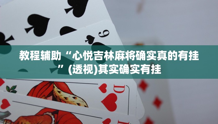 教程辅助“心悦吉林麻将确实真的有挂”(透视)其实确实有挂 教程辅助“心悦吉林麻将确实真的有挂”(透视)其实确实有挂