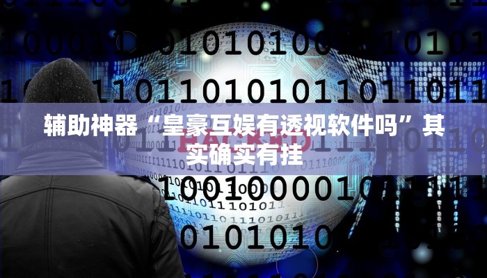 辅助神器“皇豪互娱有透视软件吗”其实确实有挂