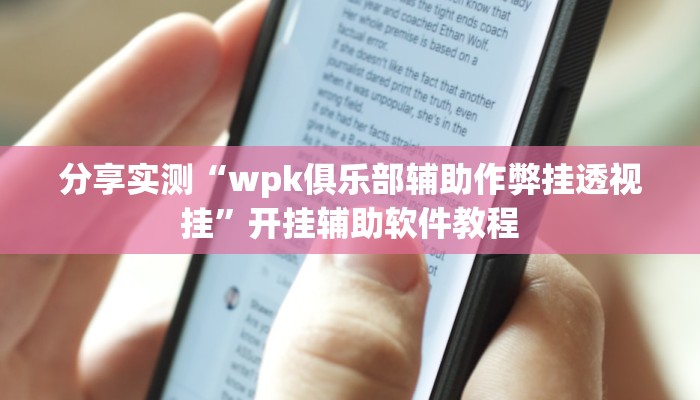 分享实测“wpk俱乐部辅助作弊挂透视挂”开挂辅助软件教程