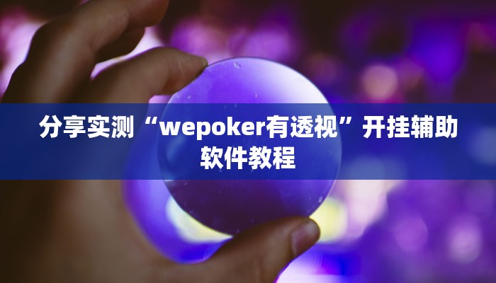 分享实测“wepoker有透视”开挂辅助软件教程