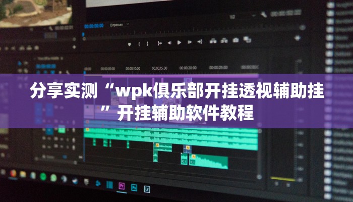 分享实测“wpk俱乐部开挂透视辅助挂”开挂辅助软件教程