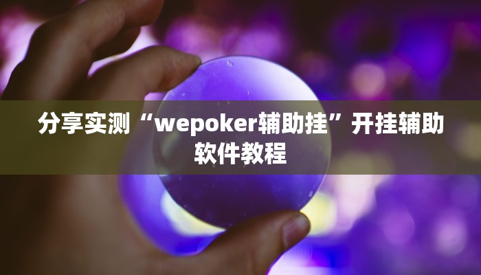 分享实测“wepoker辅助挂”开挂辅助软件教程