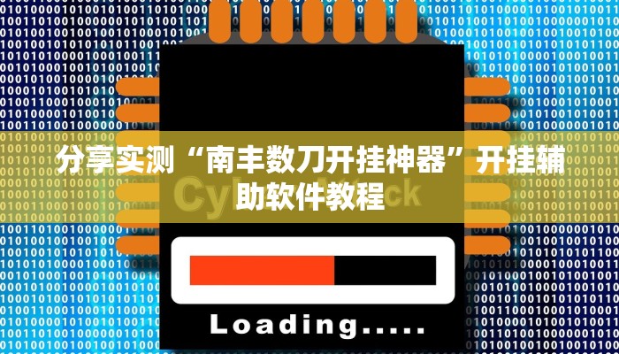 分享实测“南丰数刀开挂神器”开挂辅助软件教程