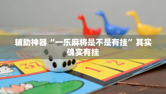 辅助神器“一乐麻将是不是有挂”其实确实有挂