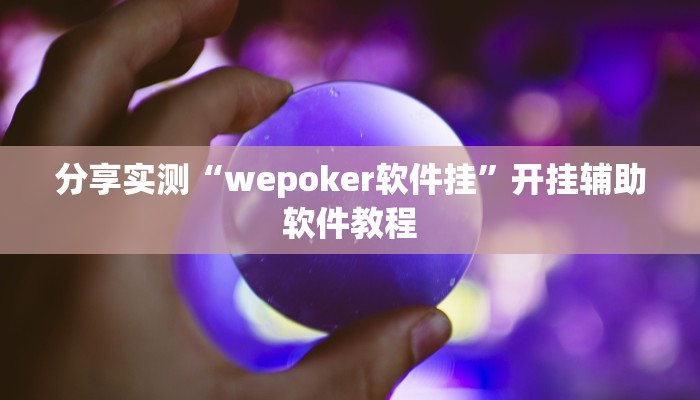 分享实测“wepoker软件挂”开挂辅助软件教程