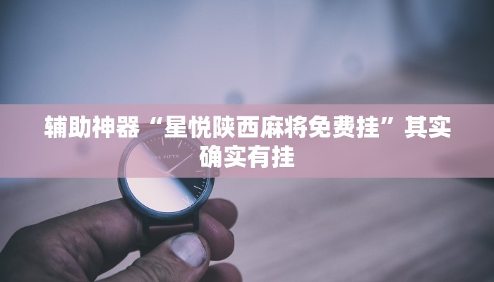 辅助神器“星悦陕西麻将免费挂”其实确实有挂