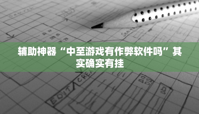辅助神器“中至游戏有作弊软件吗”其实确实有挂