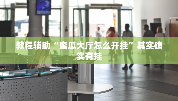 教程辅助“蜜瓜大厅怎么开挂”其实确实有挂