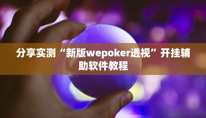 分享实测“新版wepoker透视”开挂辅助软件教程