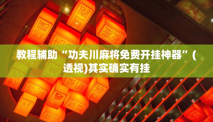 教程辅助“功夫川麻将免费开挂神器”(透视)其实确实有挂