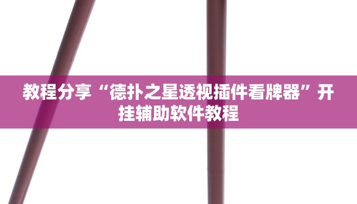 教程分享“德扑之星透视插件看牌器”开挂辅助软件教程