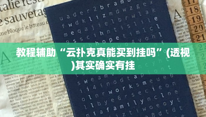 教程辅助“云扑克真能买到挂吗”(透视)其实确实有挂