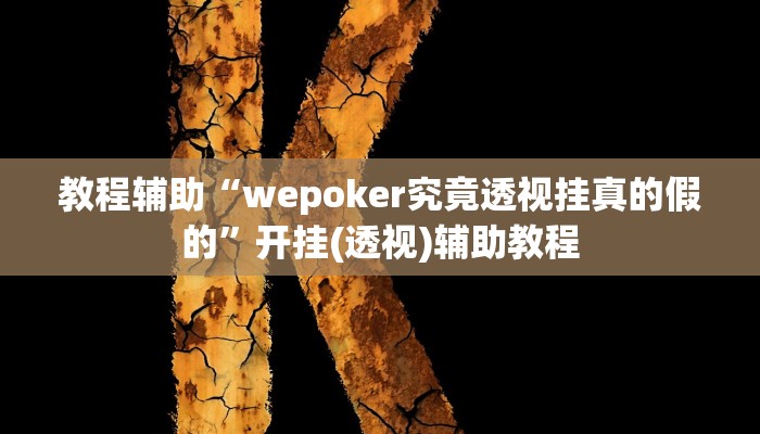 教程辅助“wepoker究竟透视挂真的假的”开挂(透视)辅助教程
