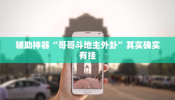 辅助神器“哥哥斗地主外卦”其实确实有挂