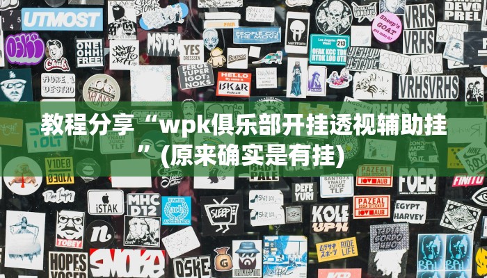 教程分享“wpk俱乐部开挂透视辅助挂”(原来确实是有挂) 