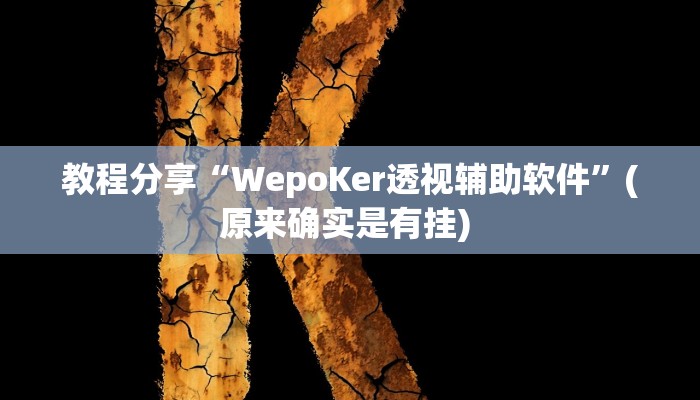 教程分享“WepoKer透视辅助软件”(原来确实是有挂) 