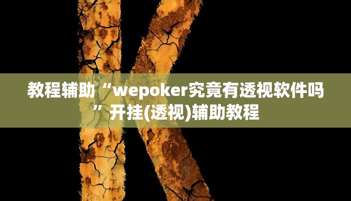 教程辅助“wepoker究竟有透视软件吗”开挂(透视)辅助教程