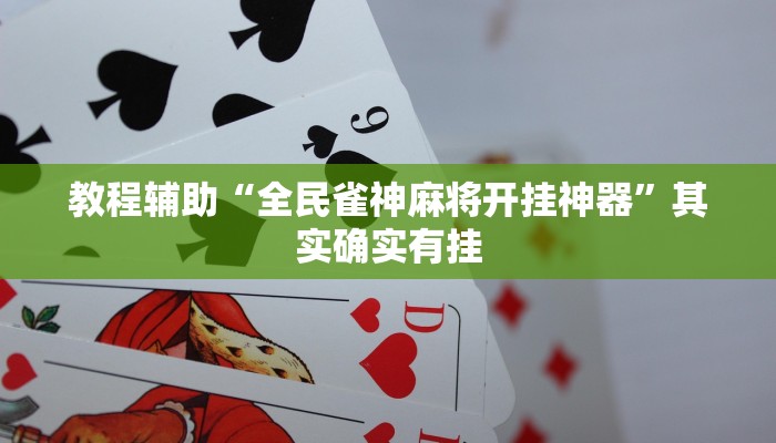 教程辅助“全民雀神麻将开挂神器”其实确实有挂