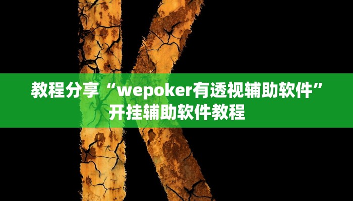 教程分享“wepoker有透视辅助软件”开挂辅助软件教程