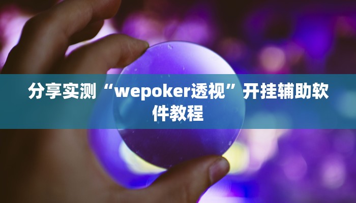 分享实测“wepoker透视”开挂辅助软件教程