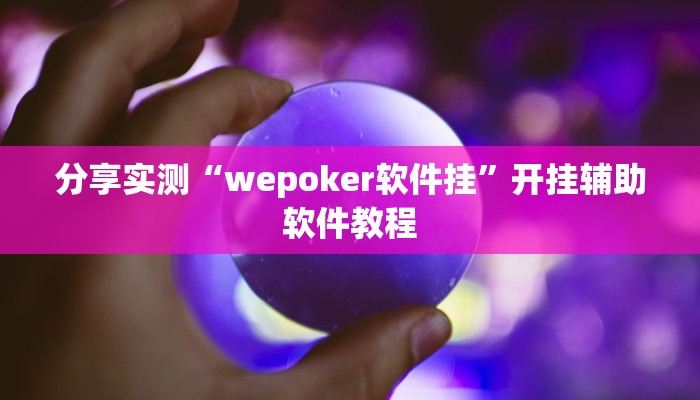 分享实测“wepoker软件挂”开挂辅助软件教程