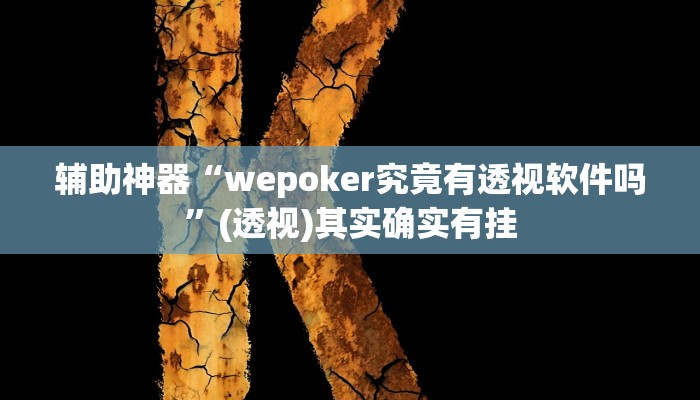 辅助神器“wepoker究竟有透视软件吗”(透视)其实确实有挂