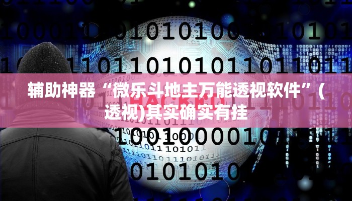 辅助神器“微乐斗地主万能透视软件”(透视)其实确实有挂 辅助神器“微乐斗地主万能透视软件”(透视)其实确实有挂