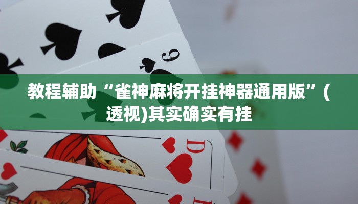 教程辅助“雀神麻将开挂神器通用版”(透视)其实确实有挂