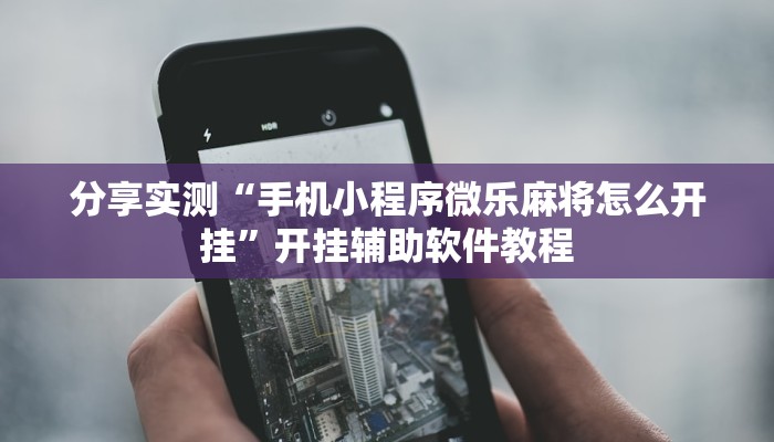 分享实测“手机小程序微乐麻将怎么开挂”开挂辅助软件教程