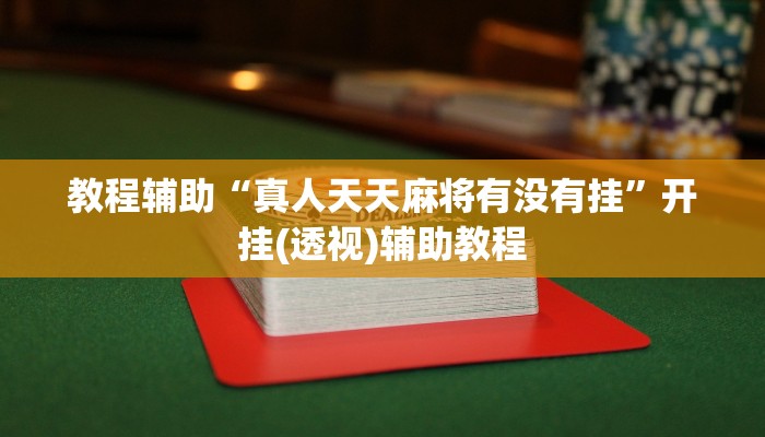 教程辅助“真人天天麻将有没有挂”开挂(透视)辅助教程