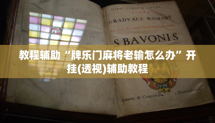 教程辅助“牌乐门麻将老输怎么办”开挂(透视)辅助教程