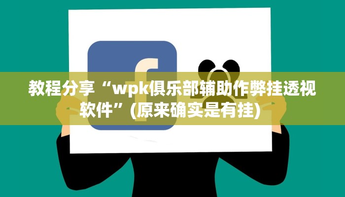 教程分享“wpk俱乐部辅助作弊挂透视软件”(原来确实是有挂) 