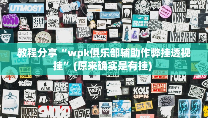 教程分享“wpk俱乐部辅助作弊挂透视挂”(原来确实是有挂) 
