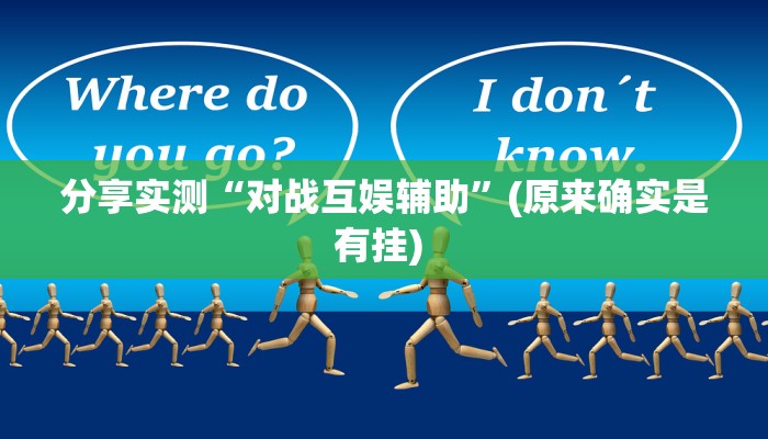 分享实测“对战互娱辅助”(原来确实是有挂) 