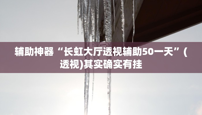 辅助神器“长虹大厅透视辅助50一天”(透视)其实确实有挂