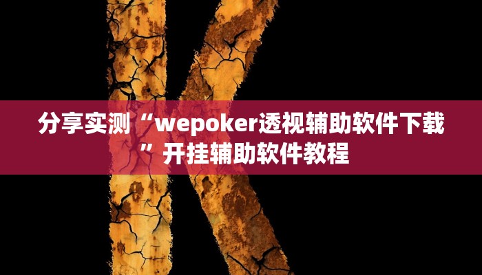 分享实测“wepoker透视辅助软件下载 ”开挂辅助软件教程