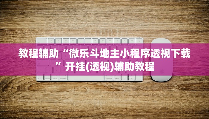 教程辅助“微乐斗地主小程序透视下载”开挂(透视)辅助教程